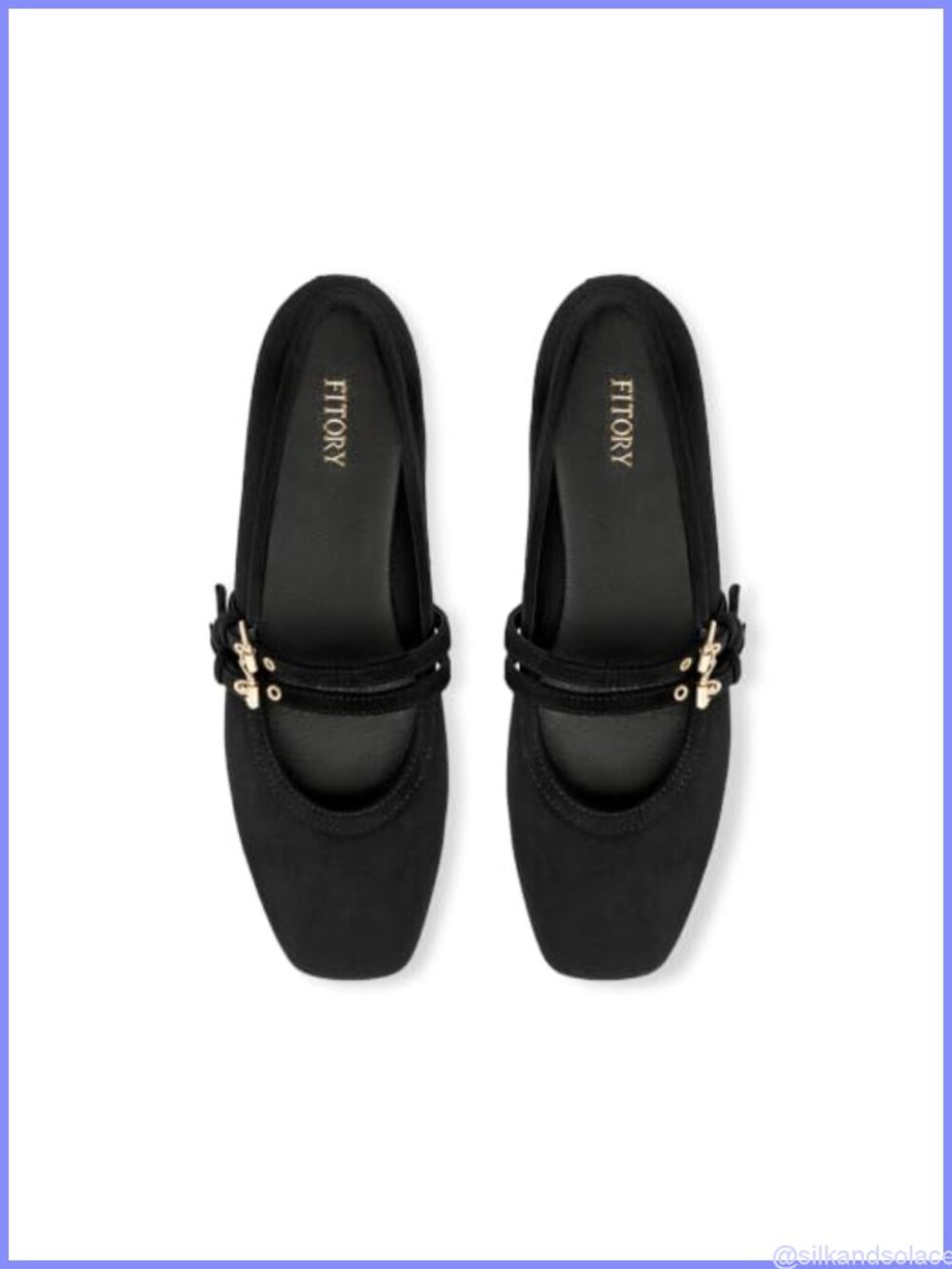Mary Jane Flats Square Toe Adjustable Straps Cushioned Ballet Shoes Business